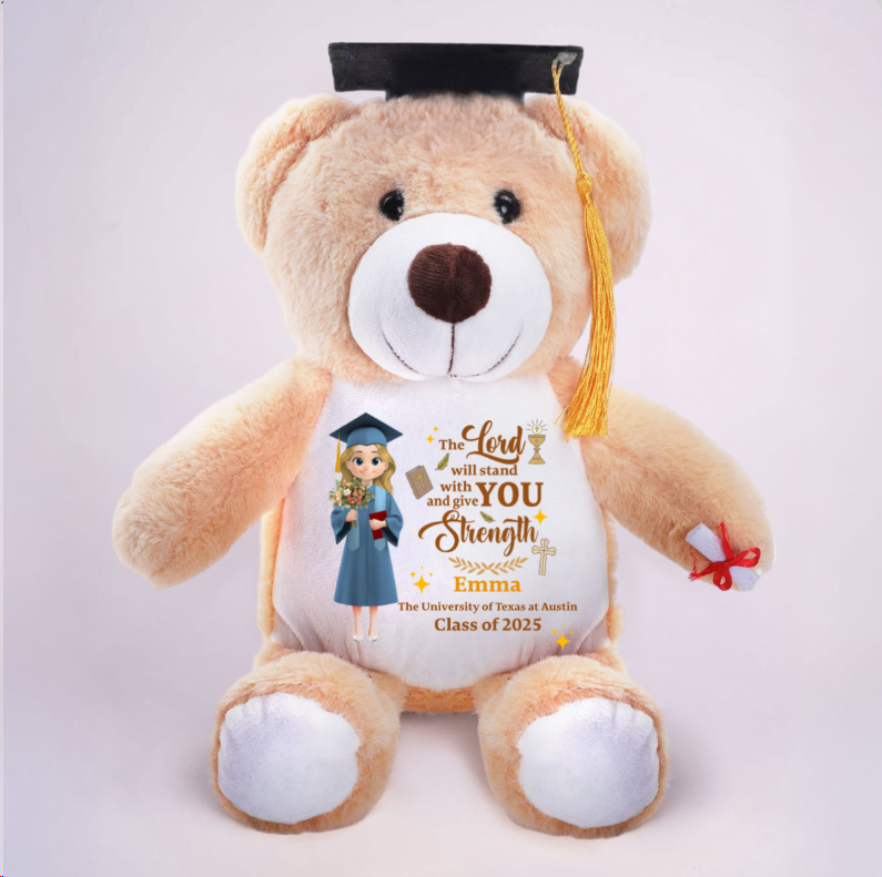 The Lord Will Give You Strength, Personalized Graduation Bear 2025