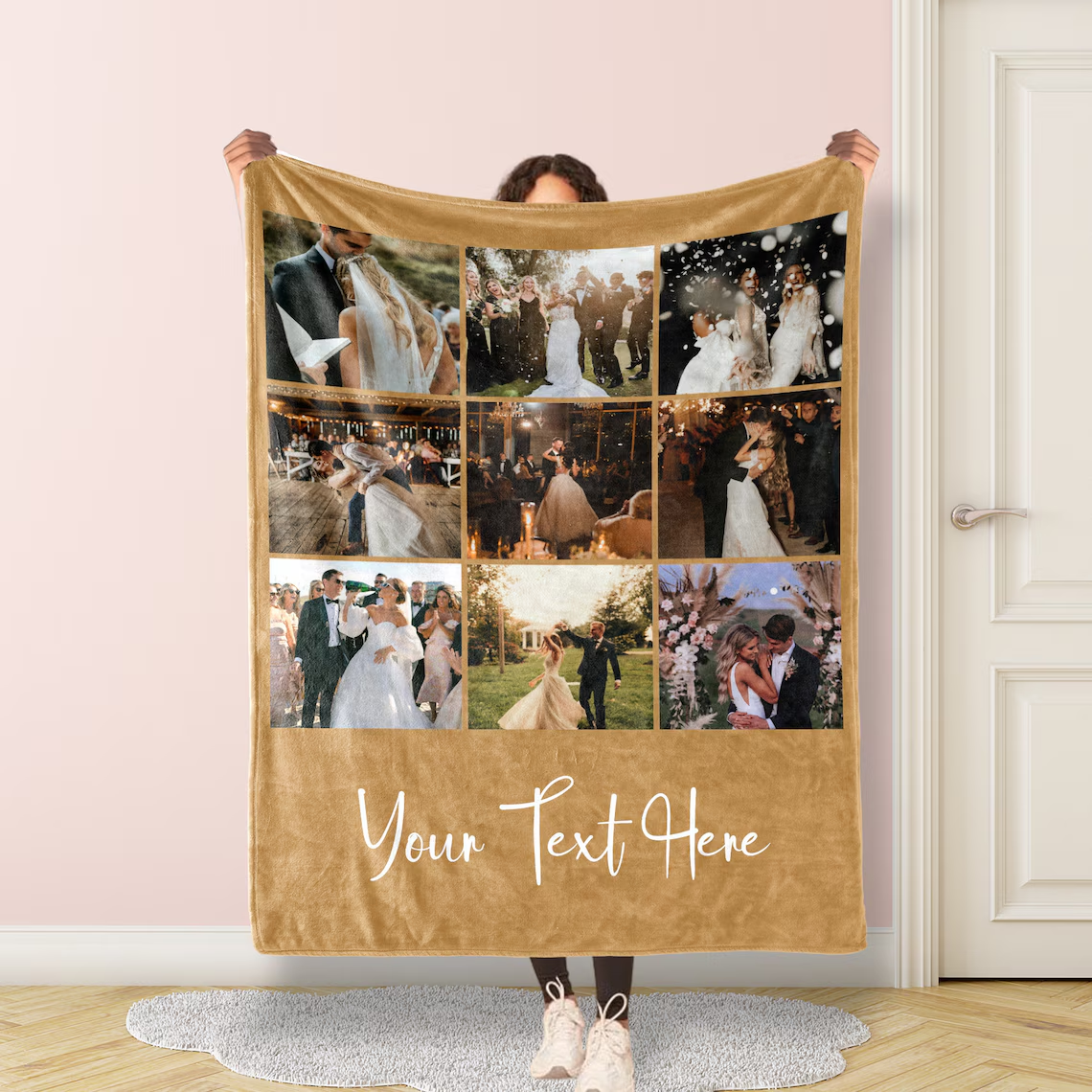 Personalized Photo Blanket Collage - Family Blanket, Anniversary Gift