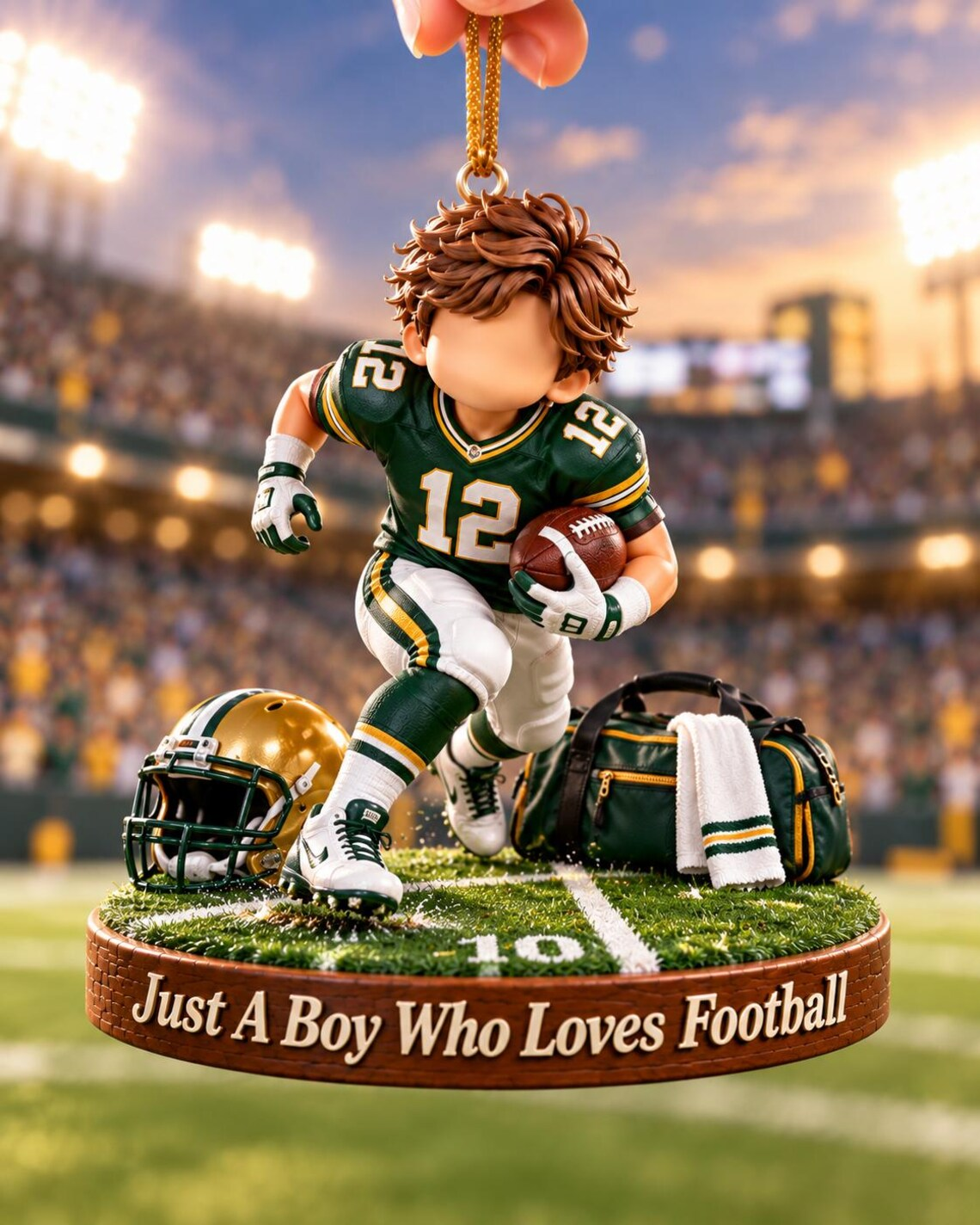Personalized Football Boy Ornament
