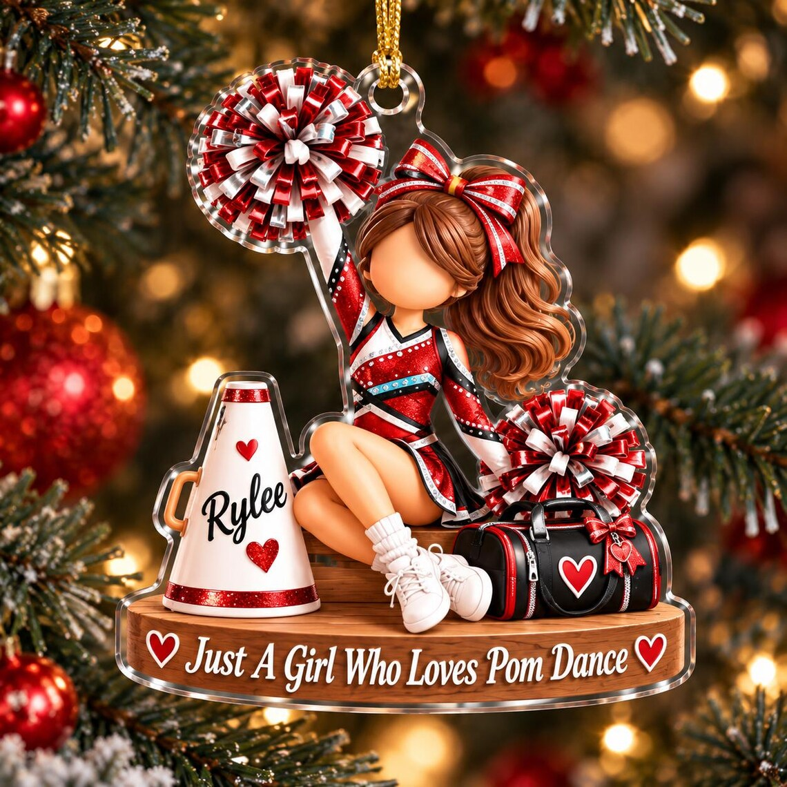 Personalized Pom Dance Ornament