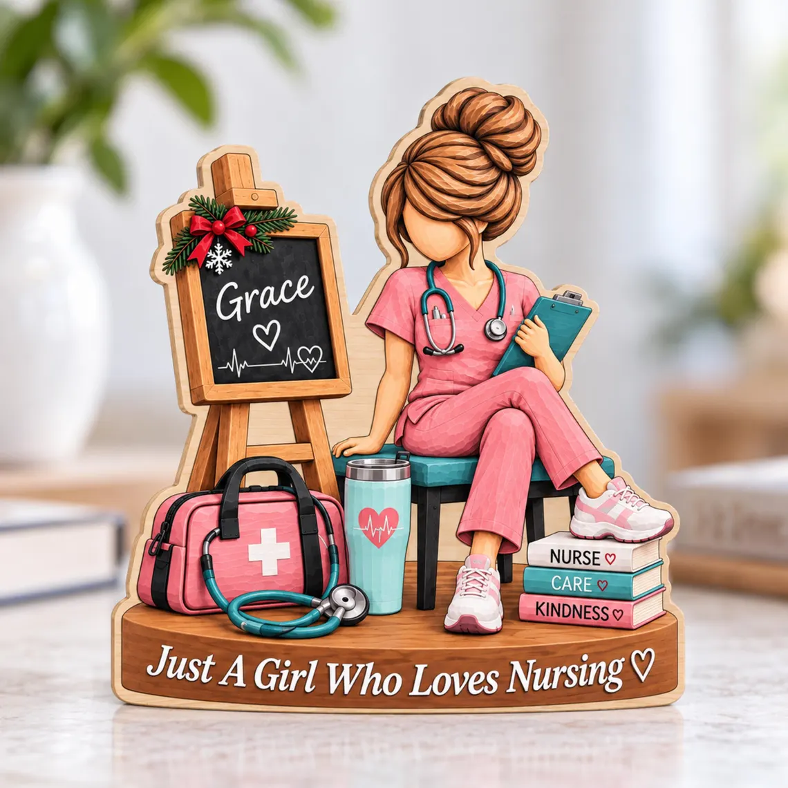 Personalized Nurse Wooden Block