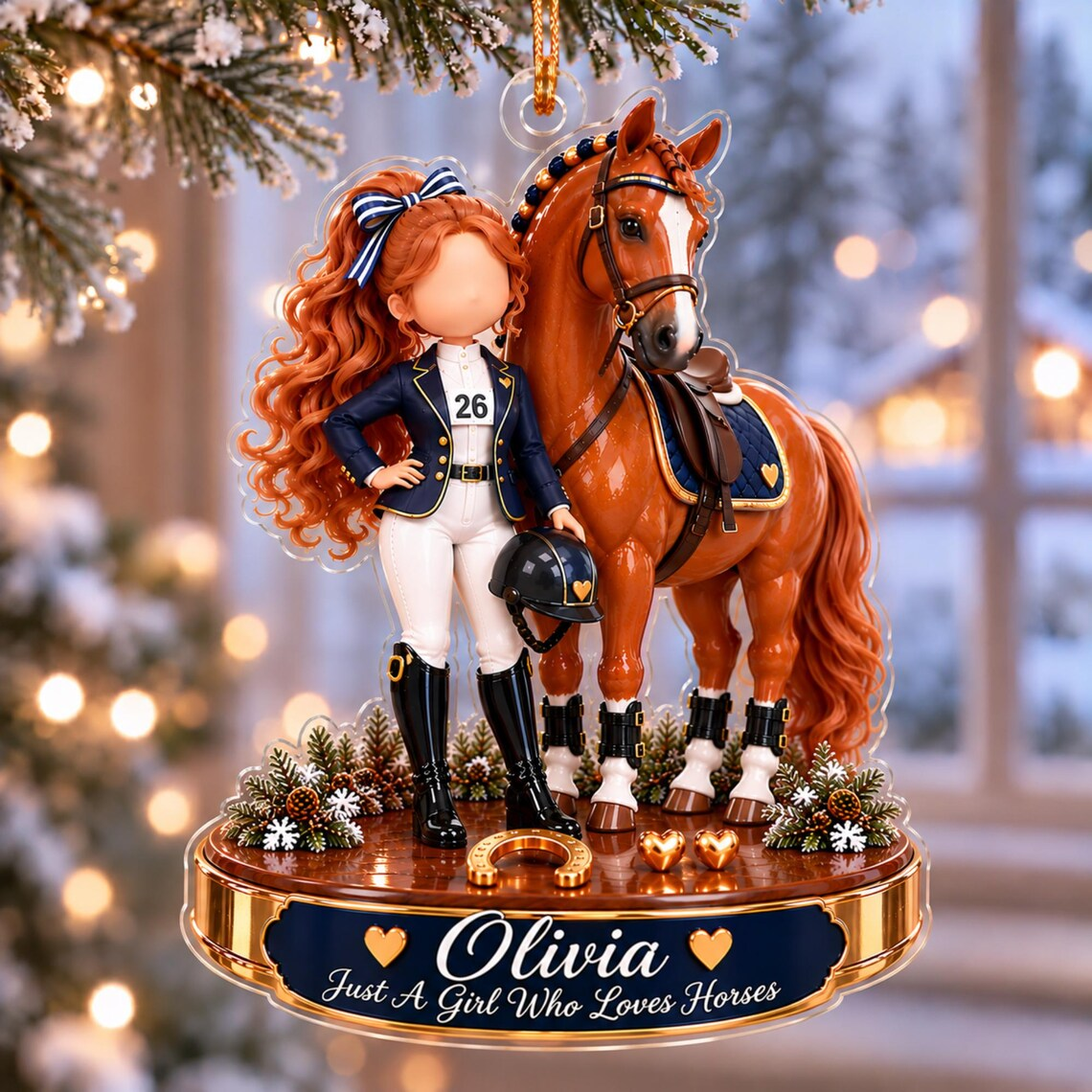 Personalized Equestrian Sports Ornament
