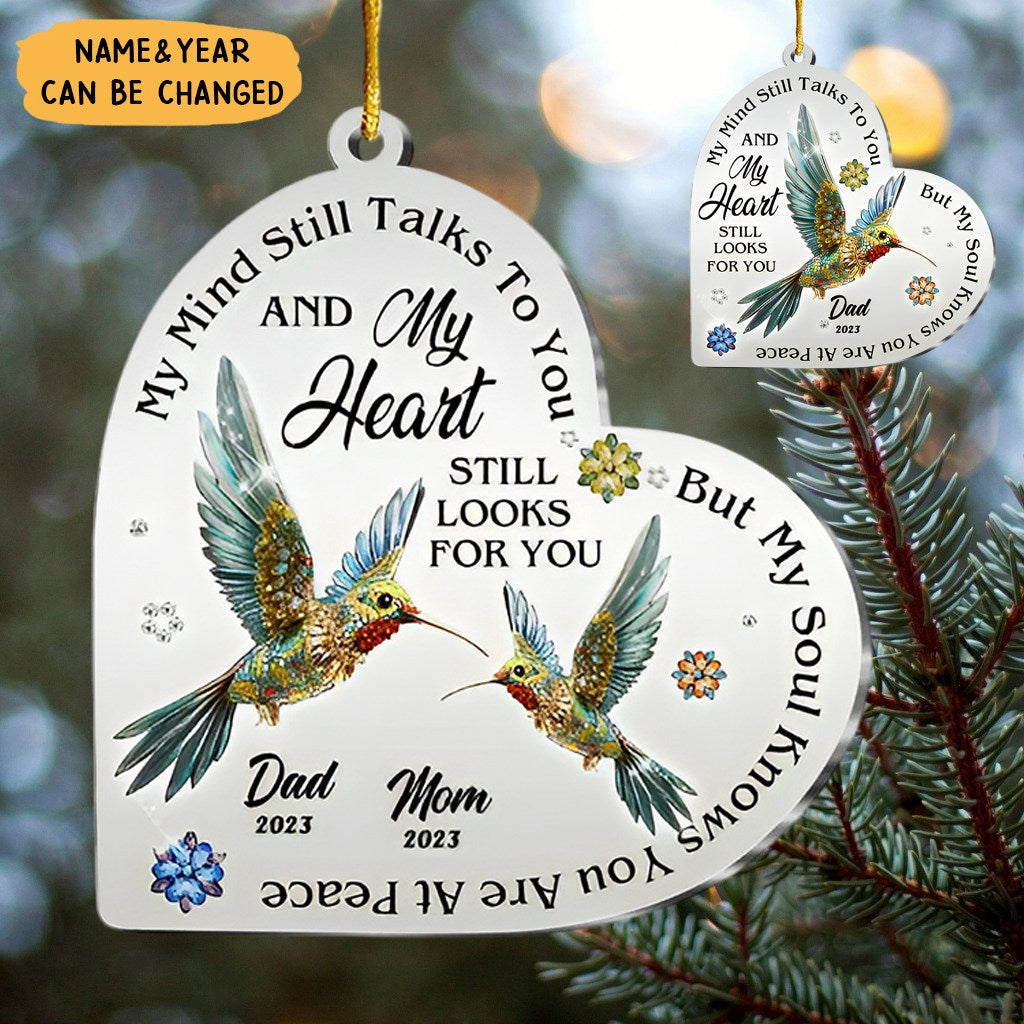 Christmas Memorial Hummingbird Personalized Ornament