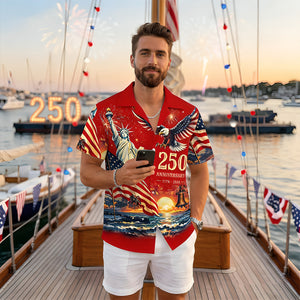 America's Freedom 250th Anniversary, Personalized Hawaiian Shirt