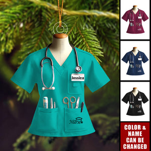 Custom Name Nurse Uniform Personalized Acrylic Ornament