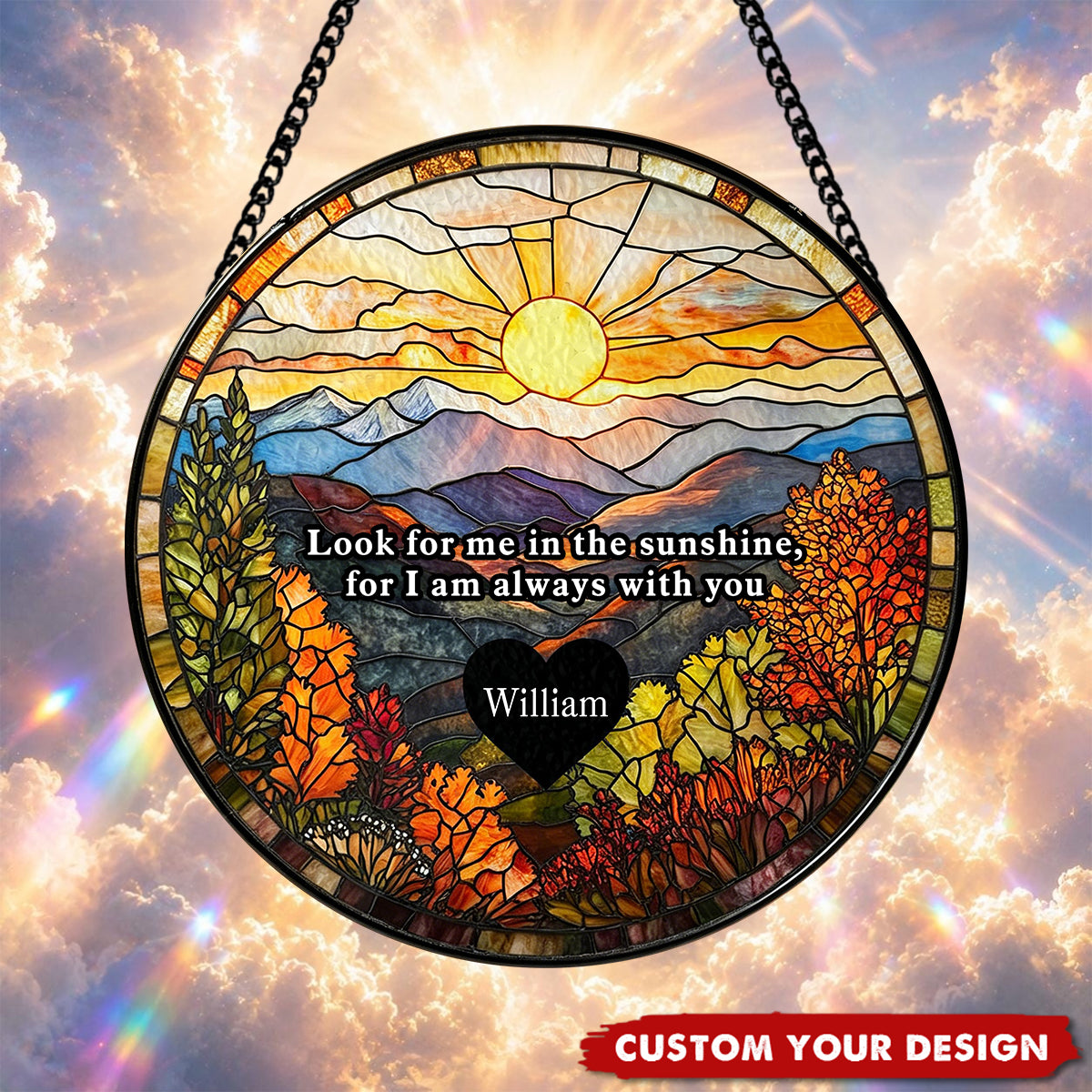 Personalized Memorial Acrylic Suncatcher, Loss of Loved One Gift