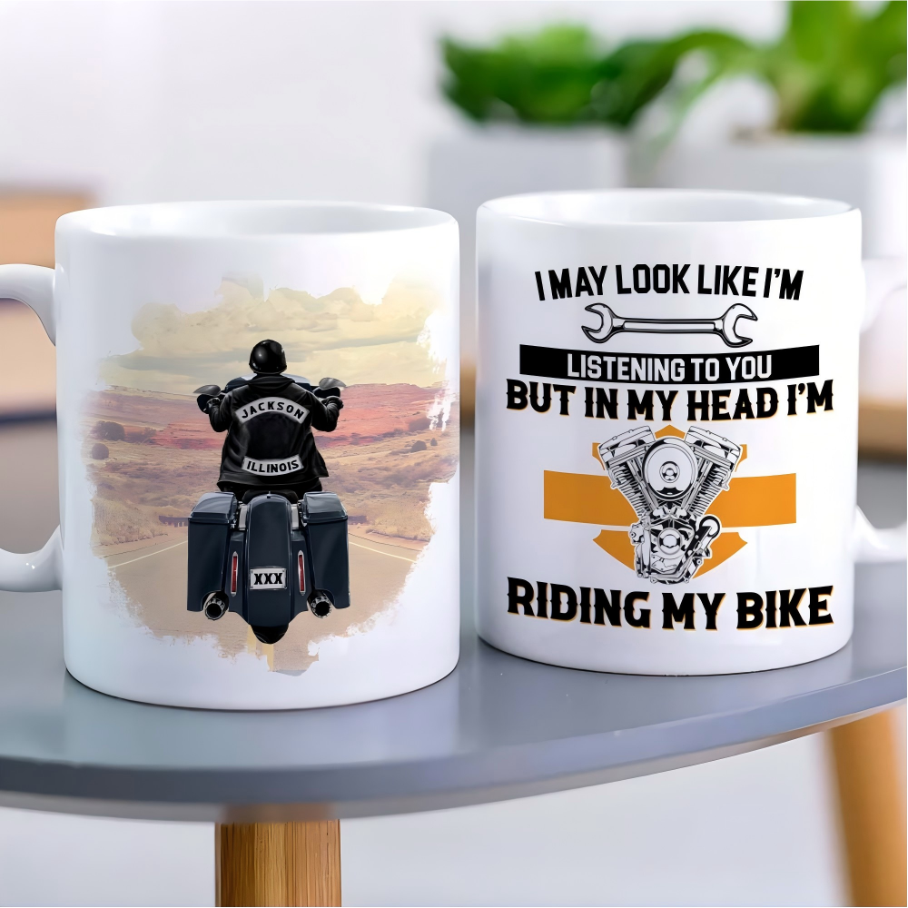 I May Look Like I'm Listening To You But In My Head I'm Riding My Bike, Biker Mug