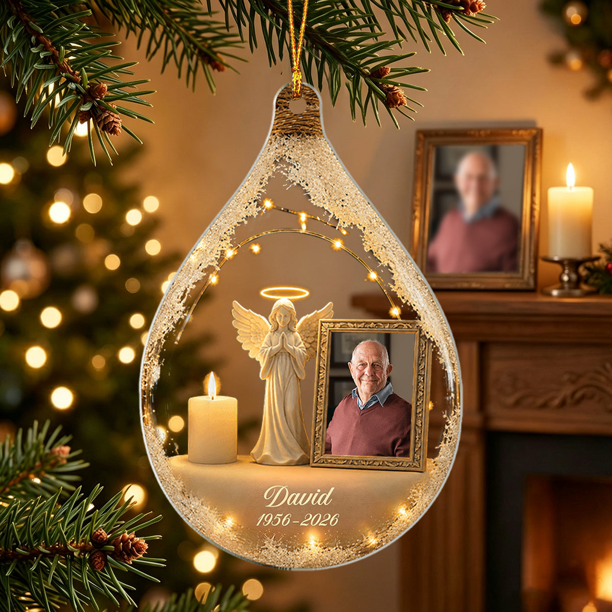 Your Light Still Shines - Personalized Photo Memorial Ornament