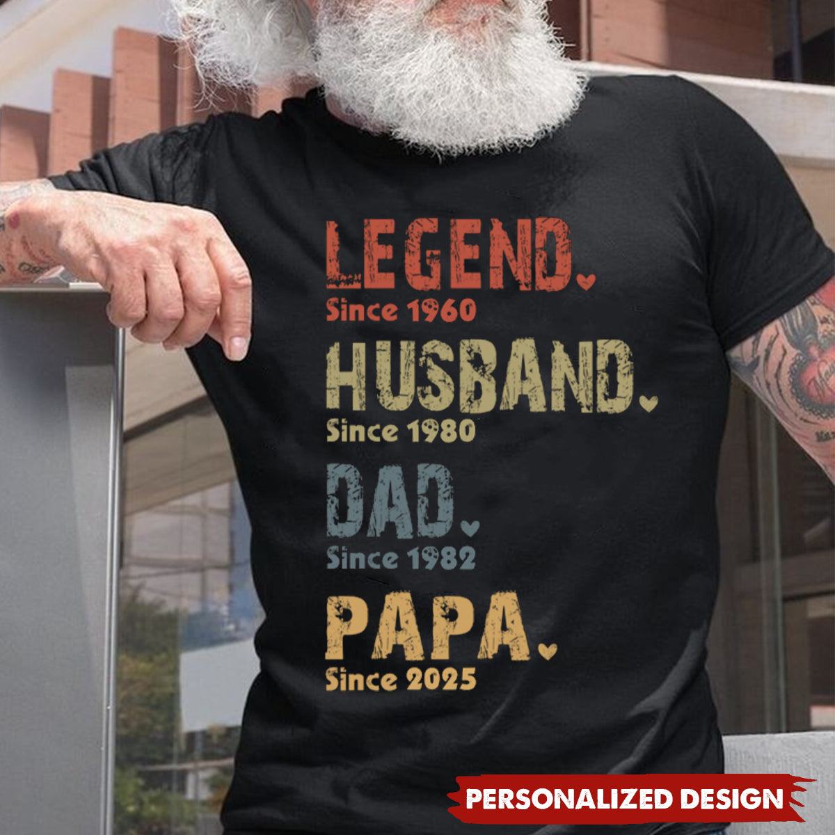 Personalized Family Name Legend T-shirt For Father's Day