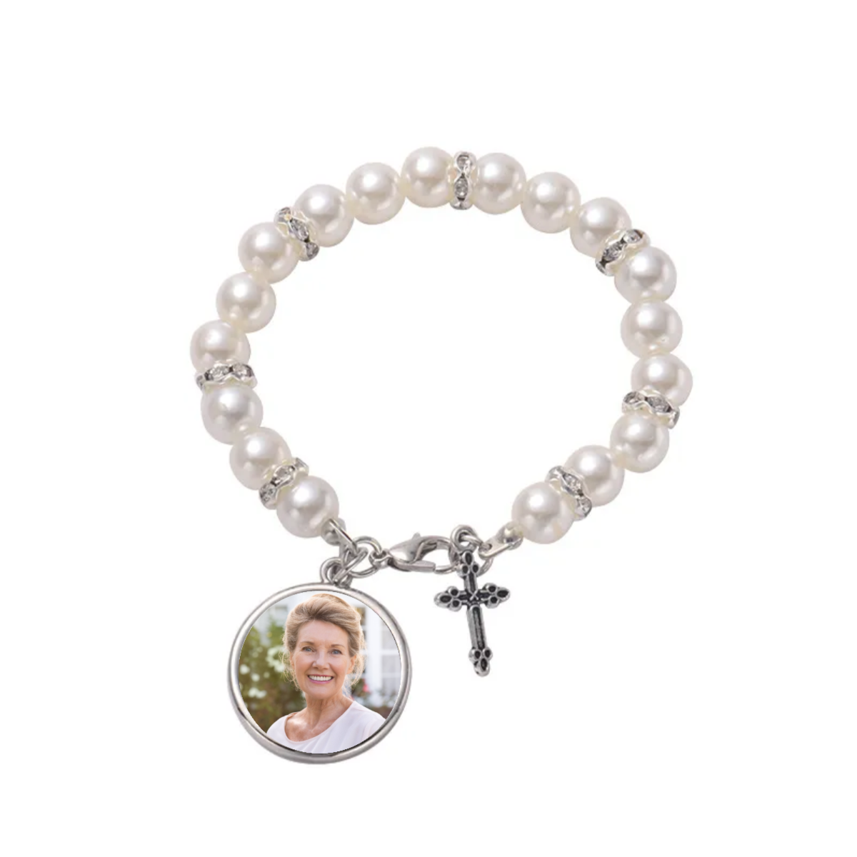 I'm a Wife to a Husband Personalized Circle Wings Memorial Bracelet