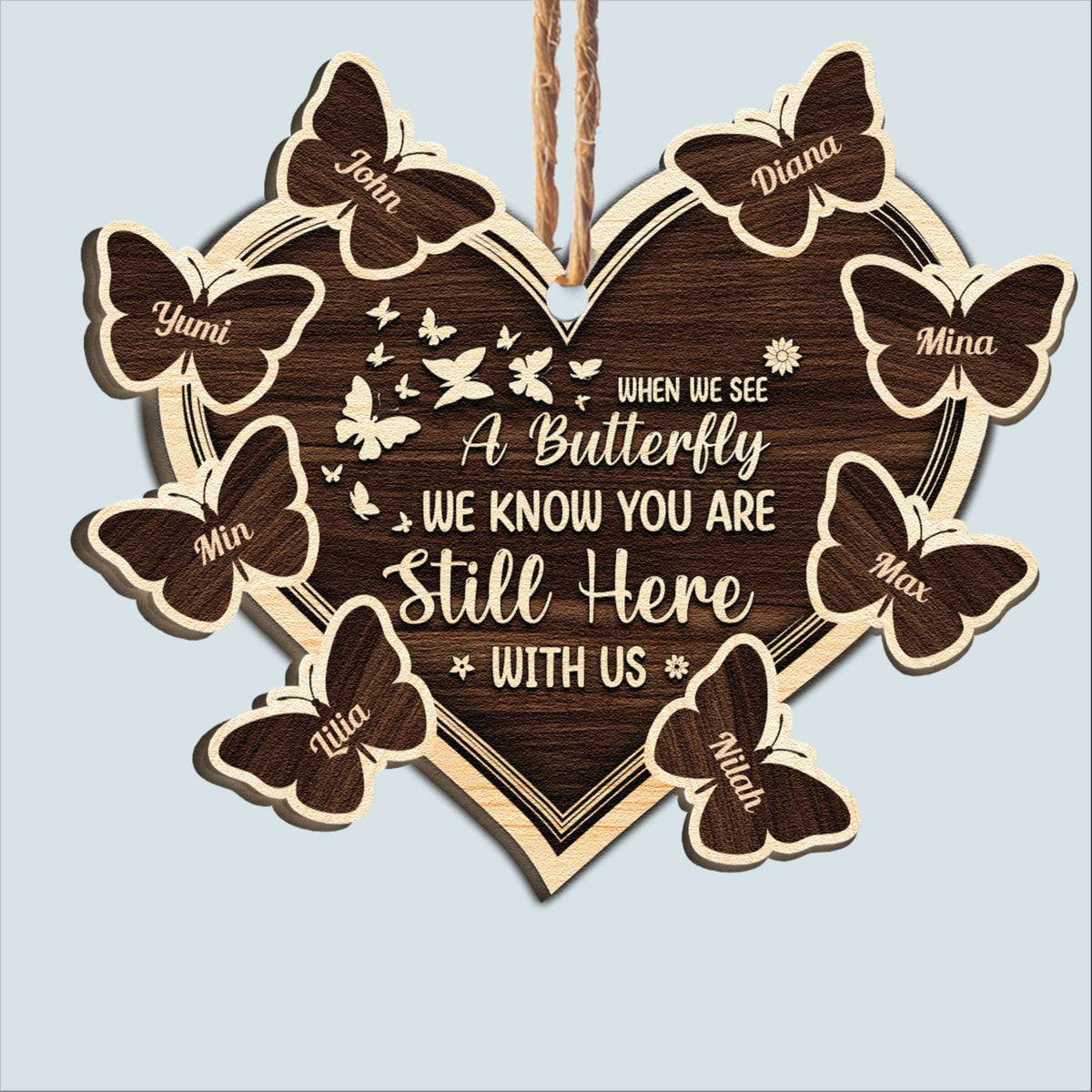 Personalized Wooden Ornament -Memorial Gift For Family Members, The Beloved Ones