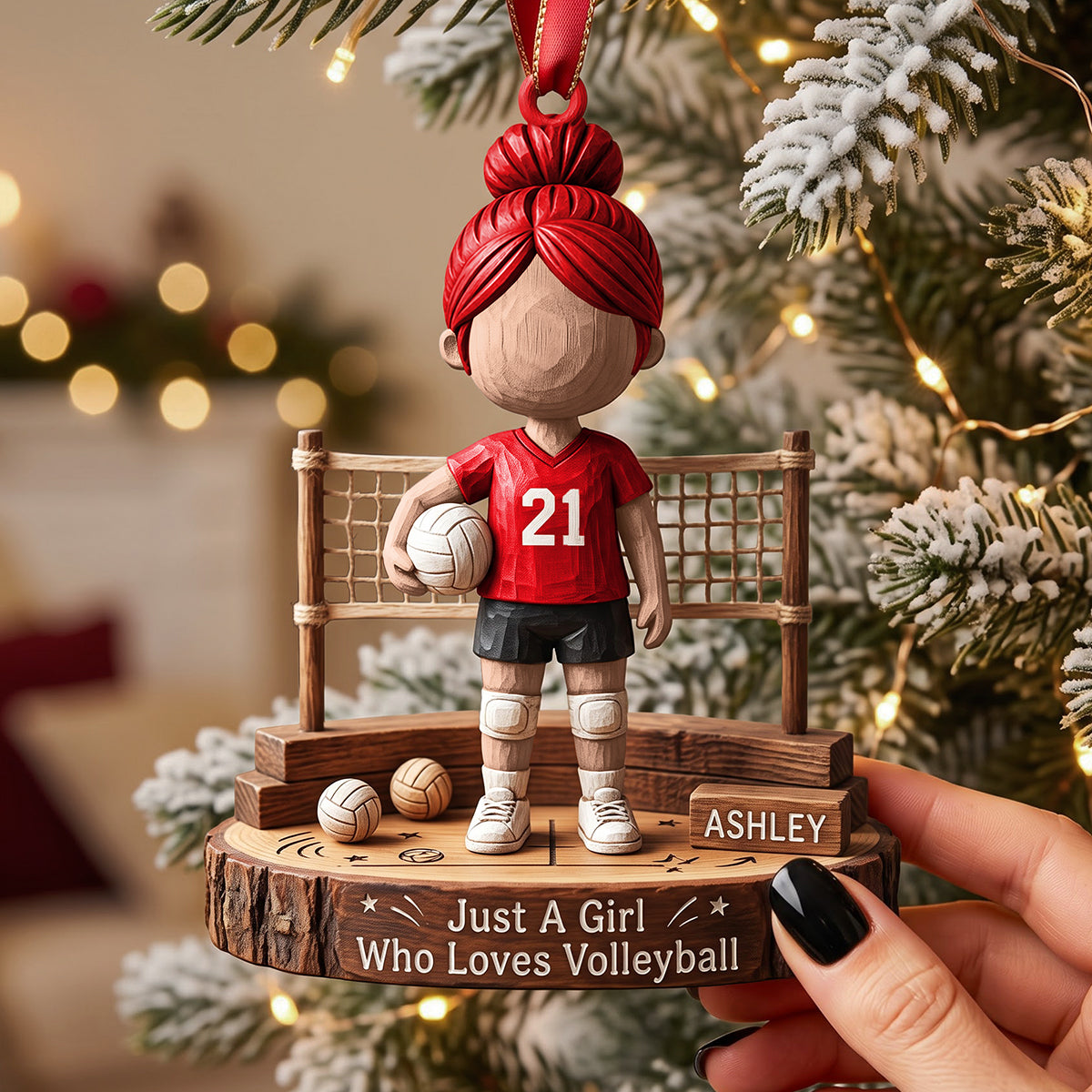 Personalized Volleyball Girl Christmas Ornament - Gifts For Christmas
