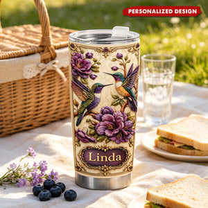 Personalized Hummingbird Tumbler