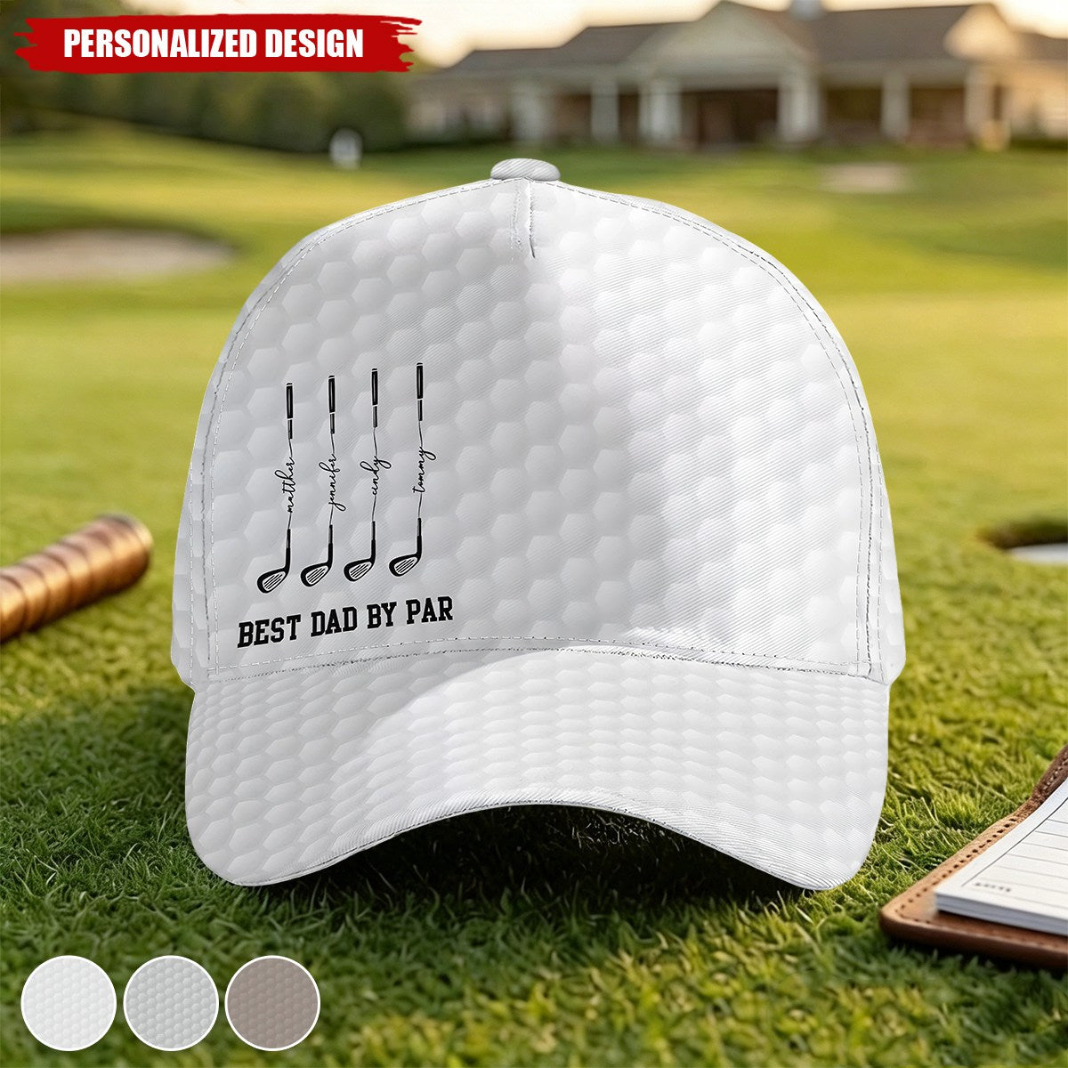 Personalized Best Dad Grandpa By Par Cap, Custom Name Father Day Golf Gift