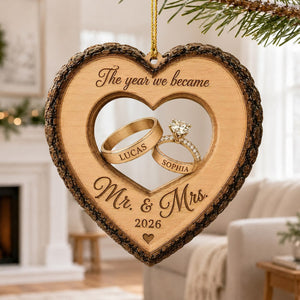 Personalized Mr. & Mrs. First Christmas Ornament, Newlywed Wedding Gift