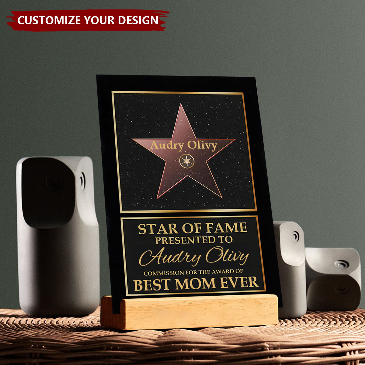 Star Of Fame - Family Personalized Acrylic Plaque - Mother's Day, Father's Day Gift
