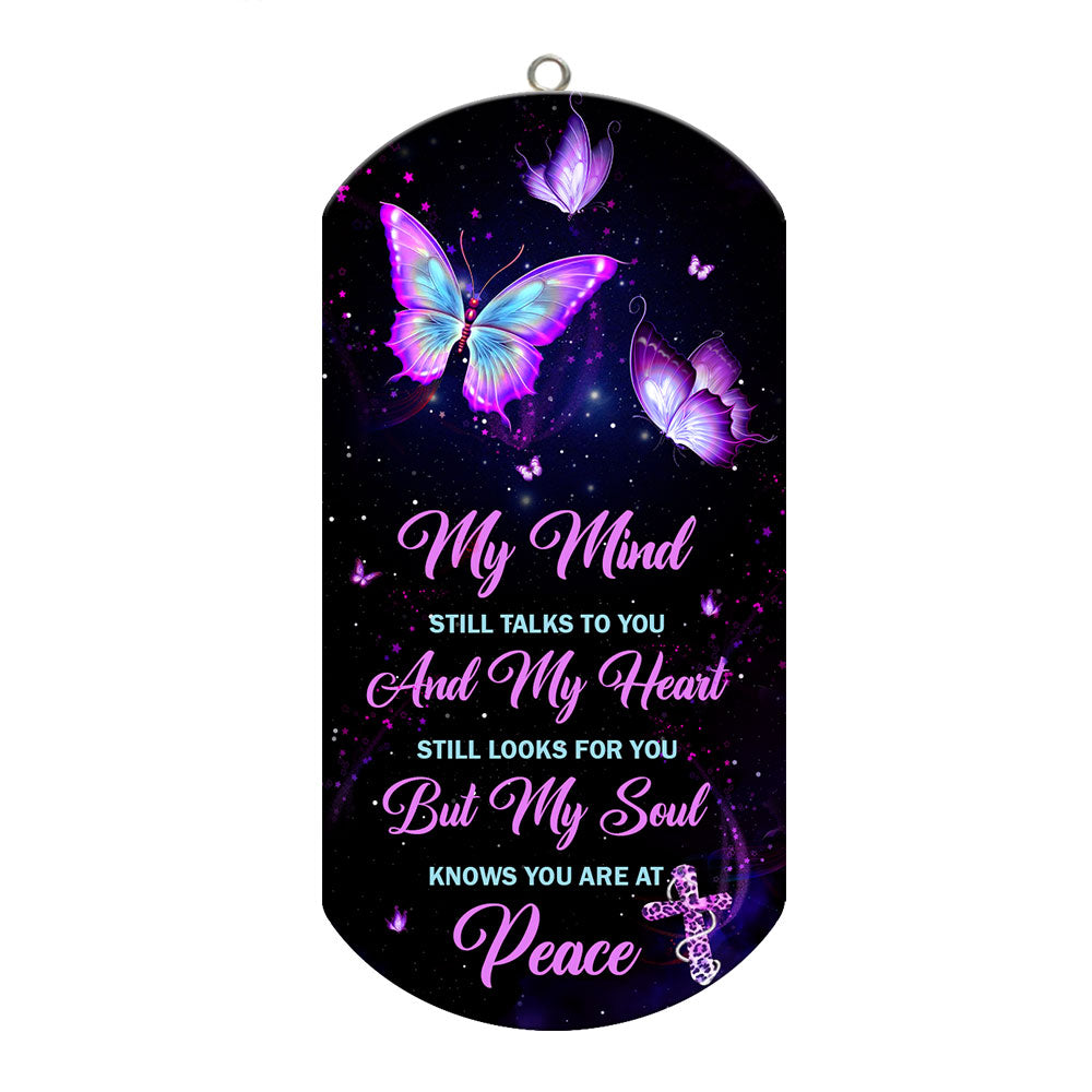 Memorial Gift Butterfly My Mind My Heart My Soul Wind Chimes