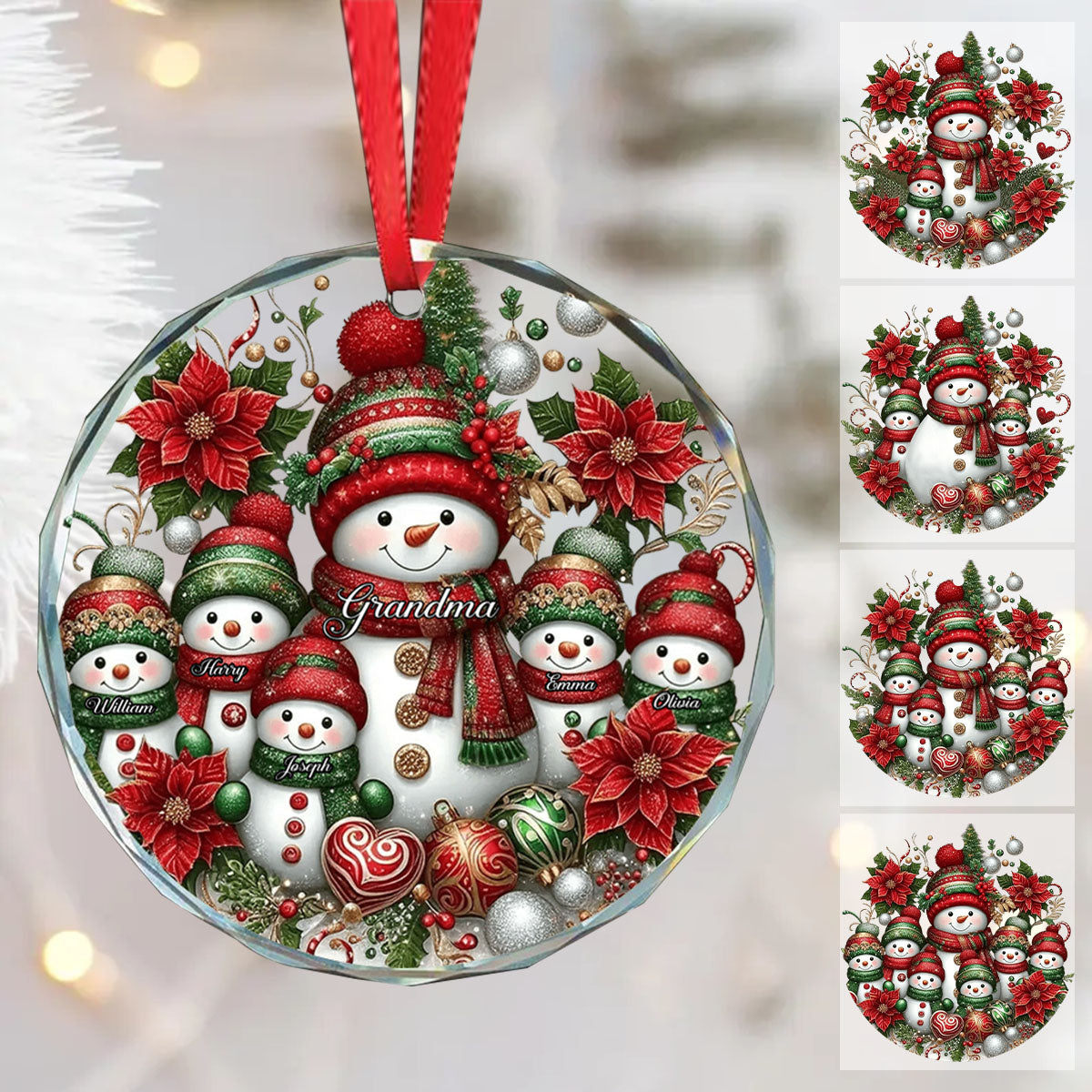 Blessed To Be Called Nana Grandma Gigi - Custom Grandma Glass Ornament