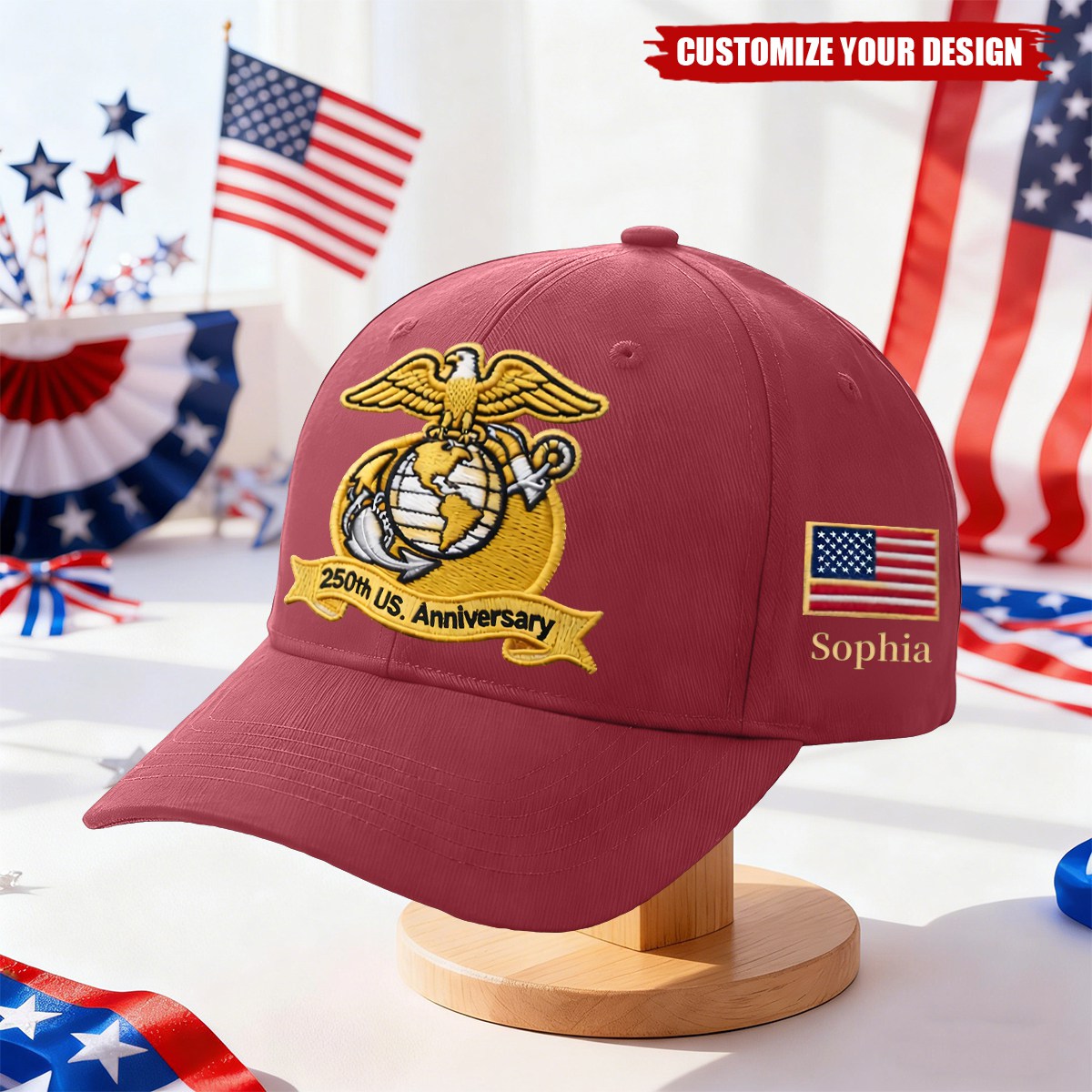 United States 250th Anniversary Wash Cap, Veteran Gift
