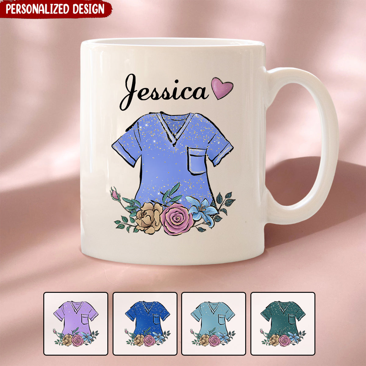 Personalised Nurse Uniform Mug With Name / New Nurse Present