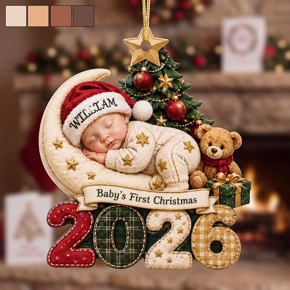 Personalized Baby's First Christmas Ornament, Custom Name Newborn Keepsake