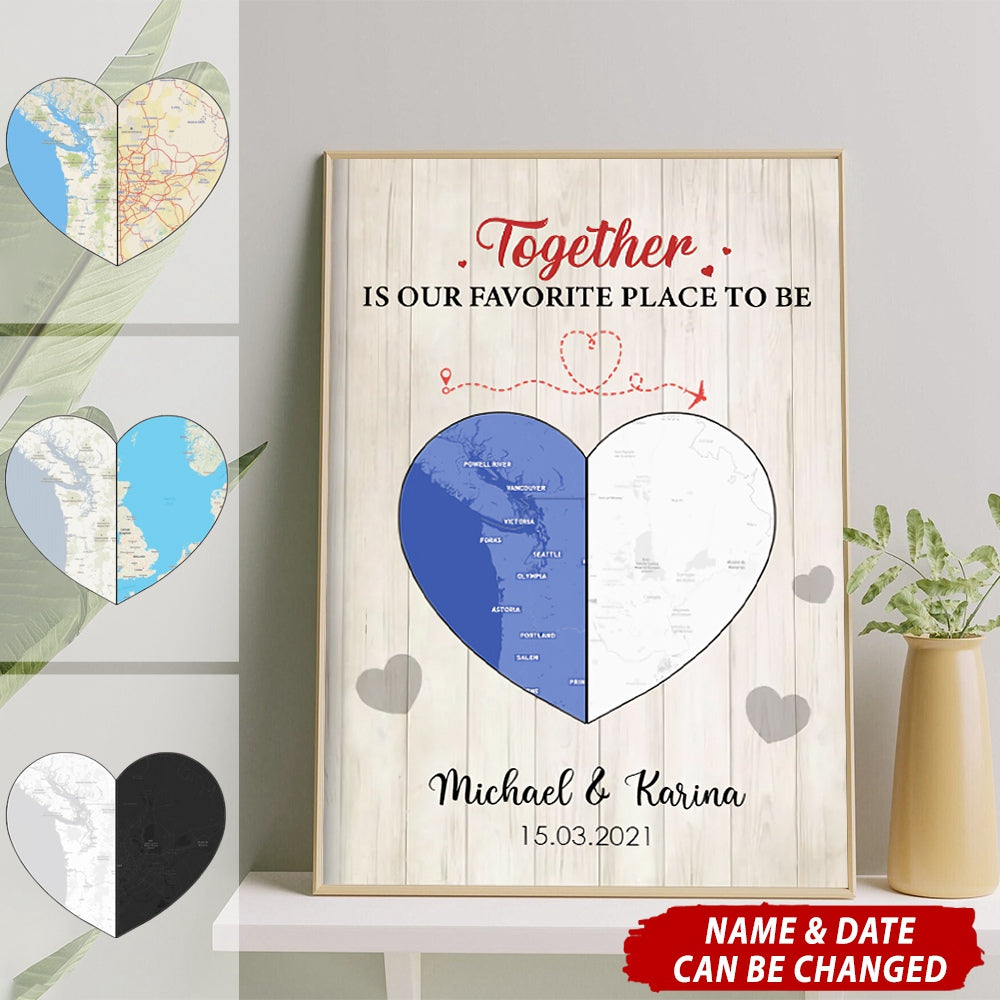 I Love You More Than The Miles Between Us Personalized Gifts Custom Poster-Gift For Couples