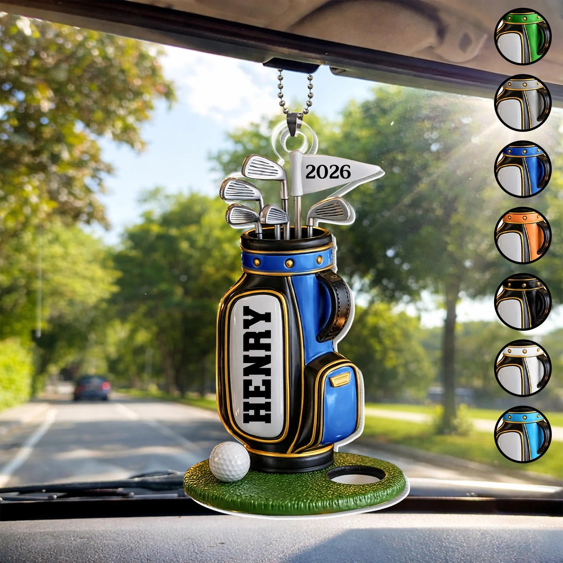 Born To Golf, Personalized Car Hanging Ornament, Gift For Golf Lovers