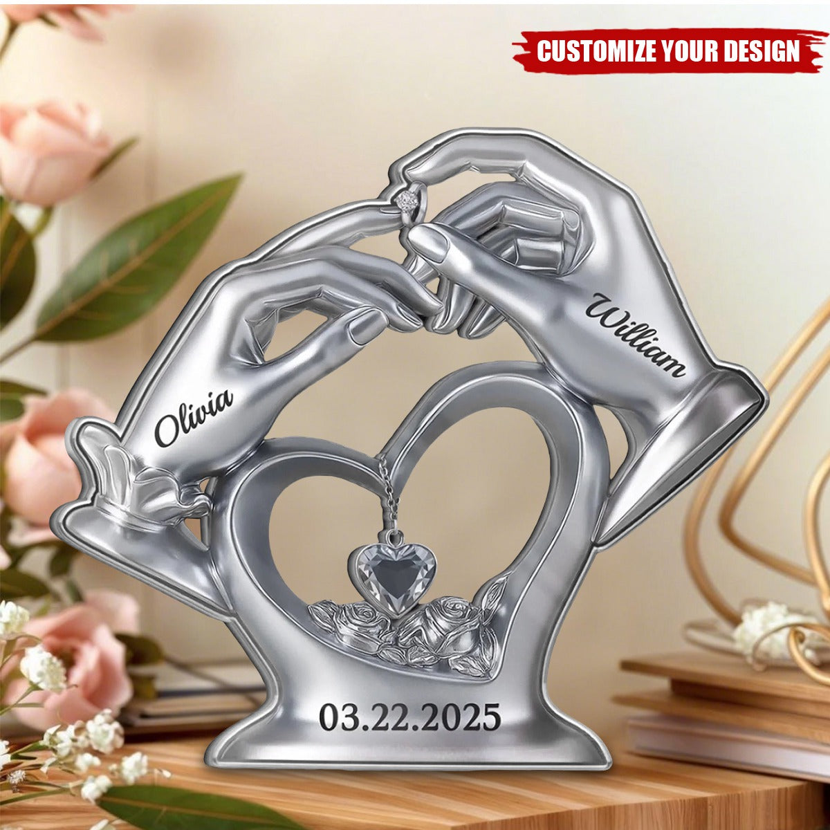 Love’s Perfect Match - Personalized Couple Acrylic Plaque