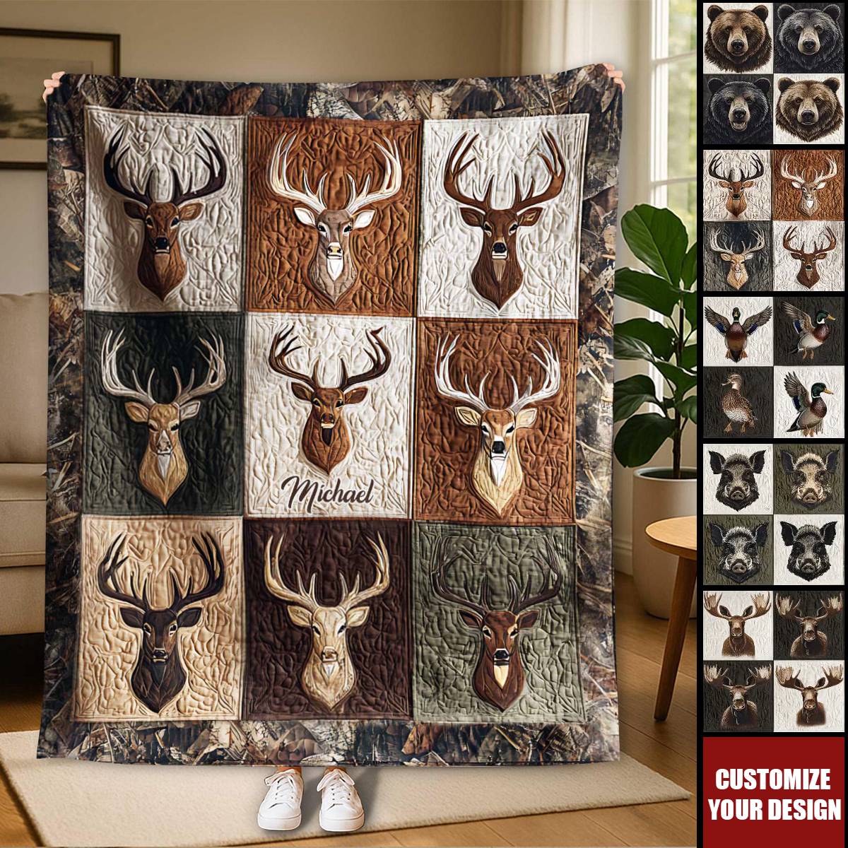 Love Hunting - Personalized Hunting Blanket