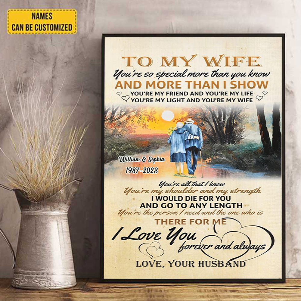 To My Wife Special More Than You Know Poster Canvas Gift For Wife From Husband