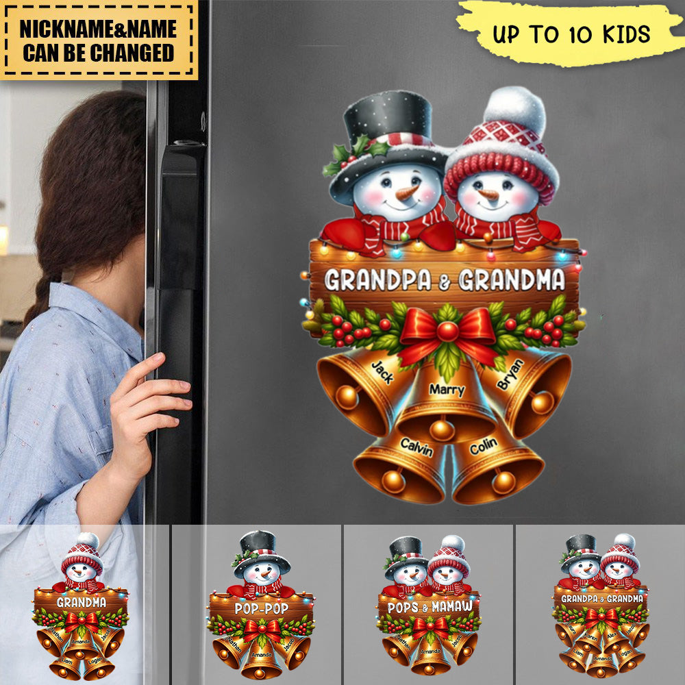 Snowman Papa Nana Family Christmas Gift Xmas Personalized Sticker