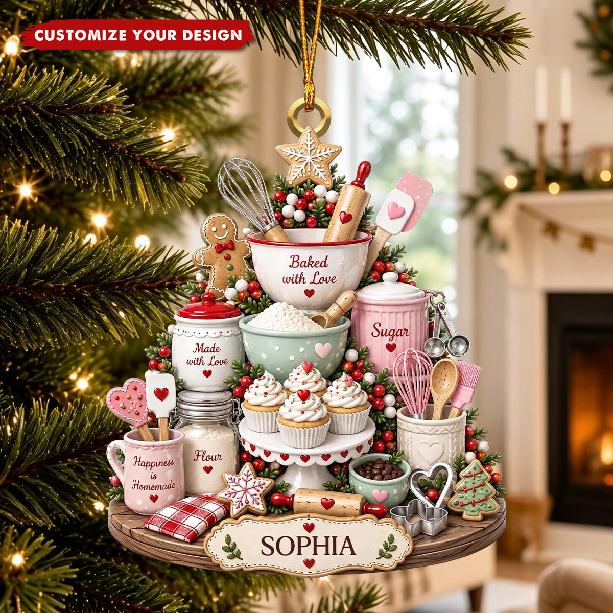 Personalized Christmas Baking Mixer Ornament, Gift For Baking Lovers