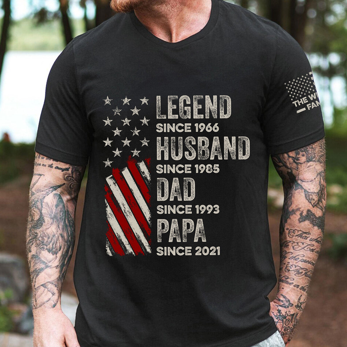 Personalized 4th of July Shirt, Legend, Husband, Dad And Grandpa With Family Name