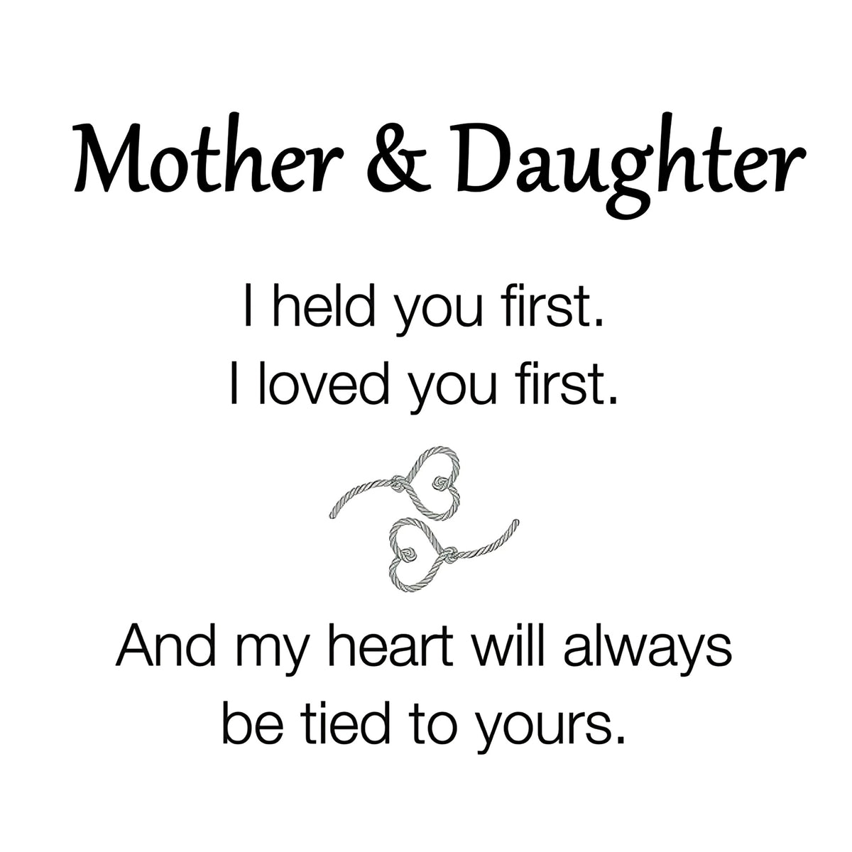 Mother & Daughter I Held You Double Heart Ring - Ring For Women