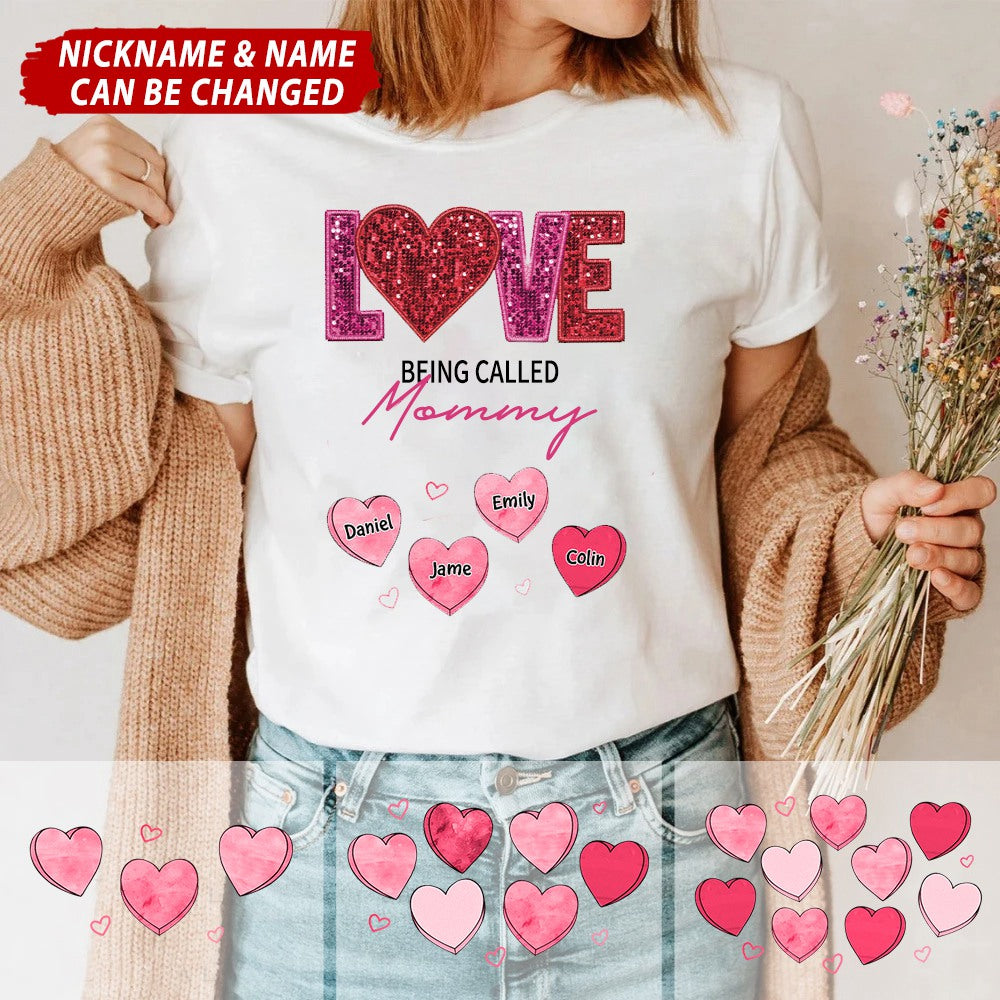 LOVE Being Called Grandma Personalized T-shirt