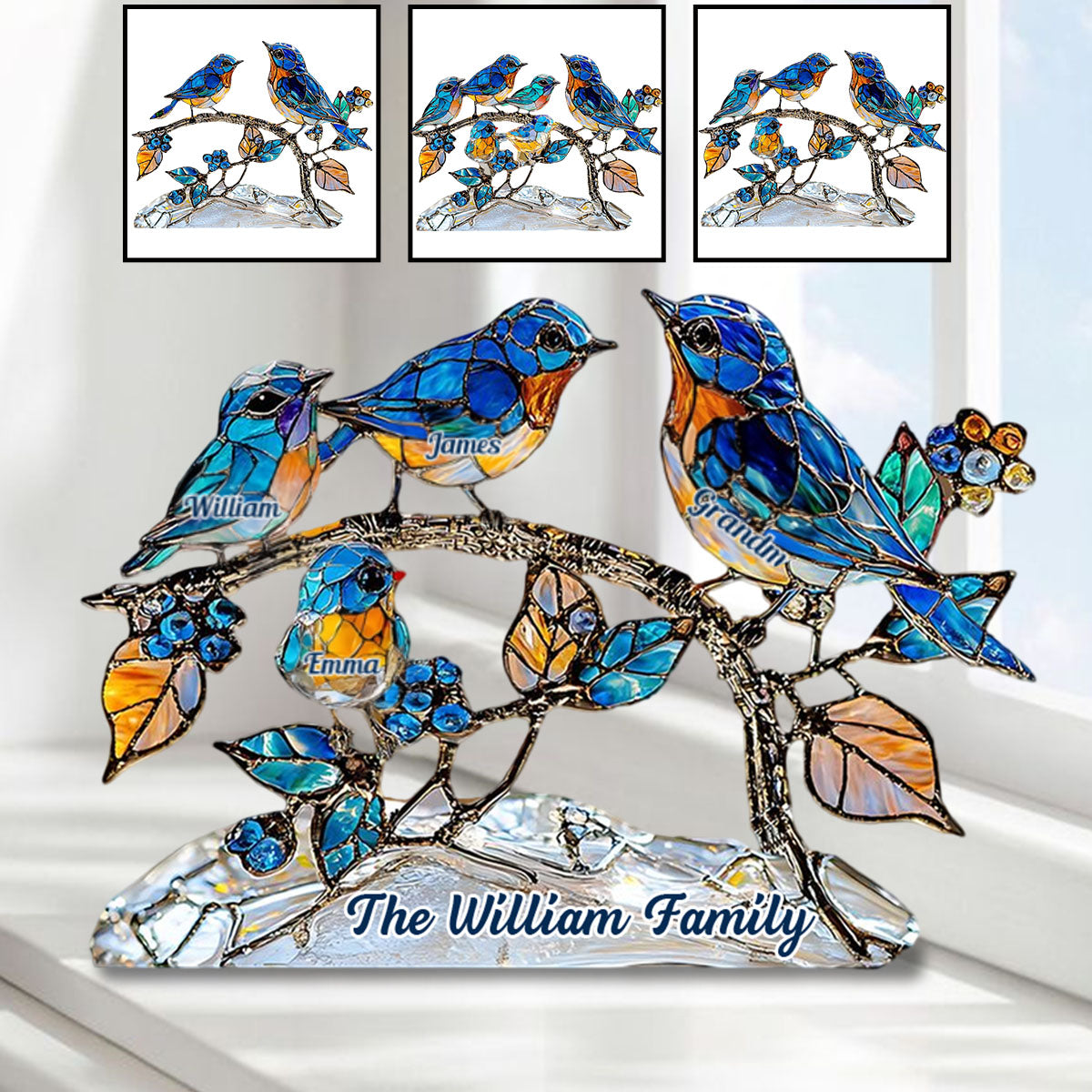 We Love Mom, Grandma - Personalized Shaped Acrylic Plaque