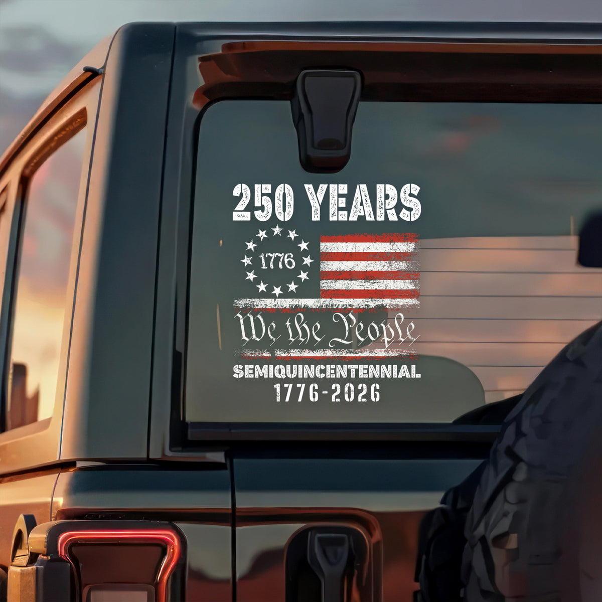 Celebrate Our America 250th Anniversary Car Decal Sticker