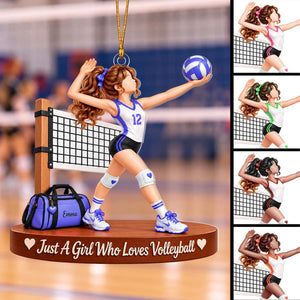 Personalized Volleyball Girl Ornament,Volleyball Player,Volleyball Lover Christmas Gift