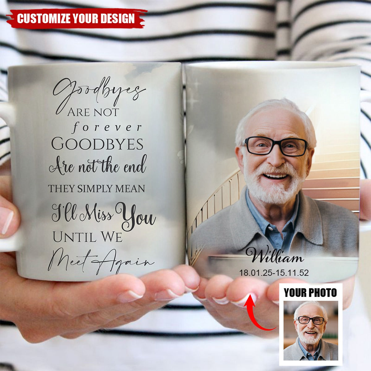 Goodbyes Are Not Forever-Personalized Memorial Mug