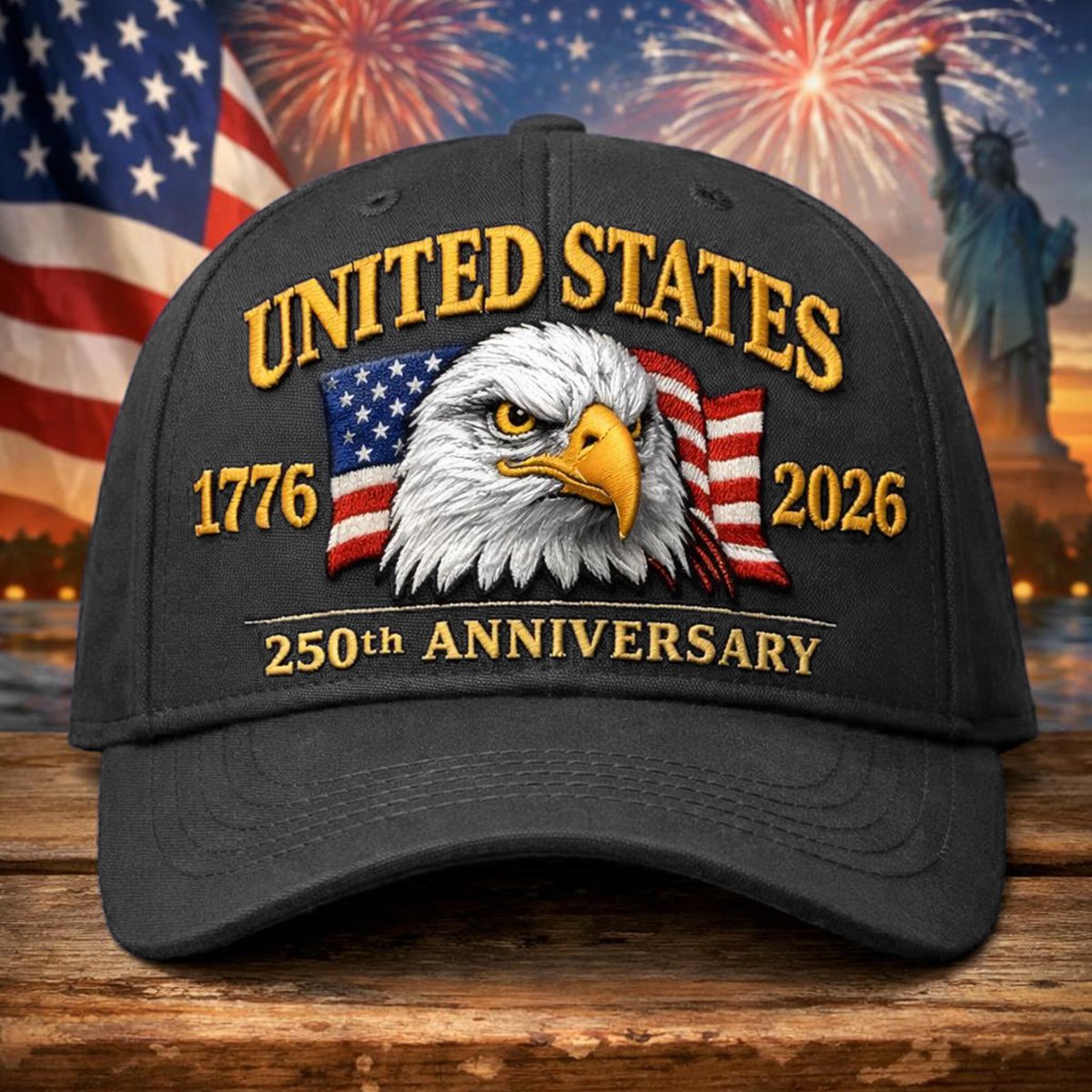 United States 250th Anniversary Patriotic Eagle Classic Cap