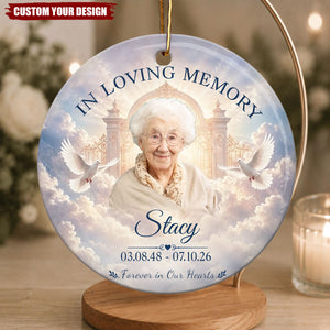 Serenity Sky Custom Memorial Photo Ornament