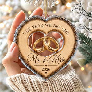 Personalized First Christmas As Mr & Mrs Acrylic Ornament