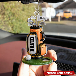 Born To Golf, Personalized Car Hanging Ornament, Gift For Golf Lovers