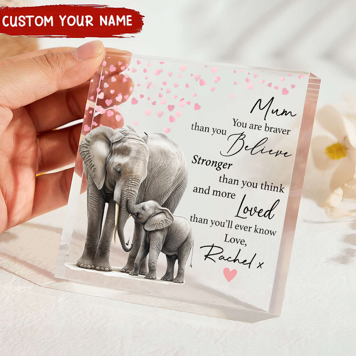 Personalised Gift for Mother Acrylic Plaque - Gift from Daughter Son
