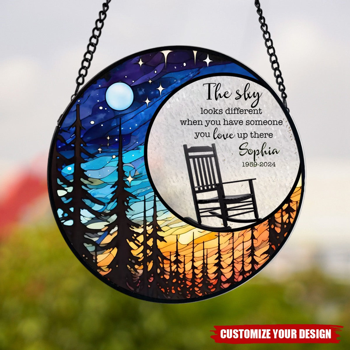 The Sky Looks Different - Personalized Window Hanging Suncatcher