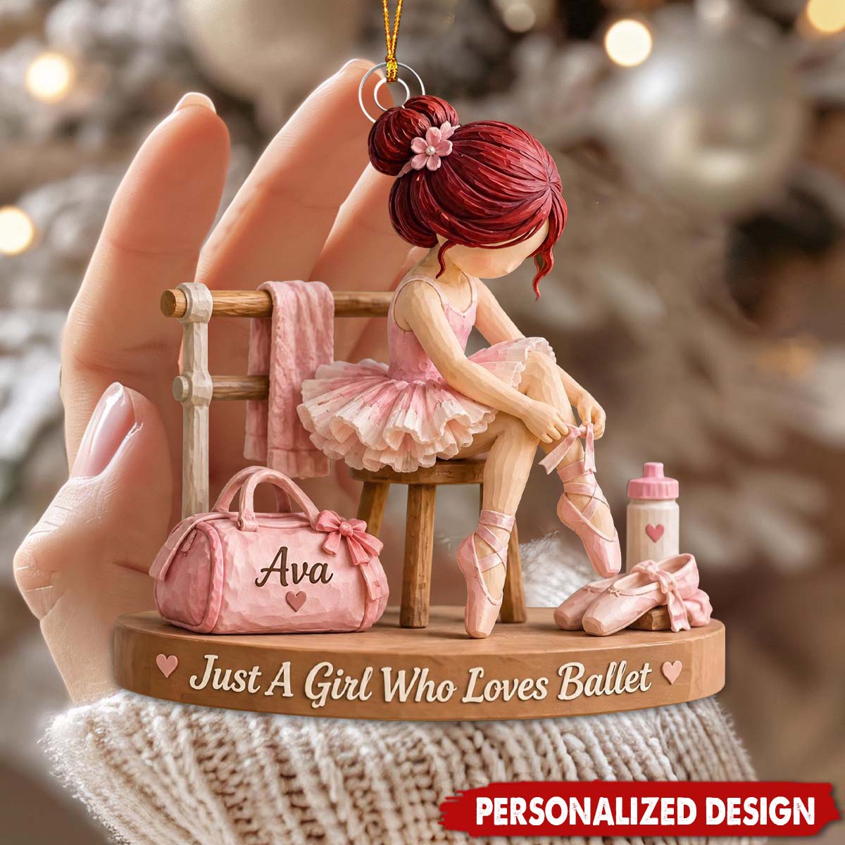 Personalized Ballet Dancer Ornament, Dance Recital Christmas Keepsake