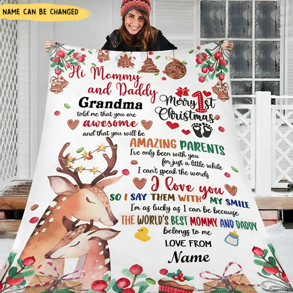 Personalized 1st Christmas Gift - Mommy and Daddy