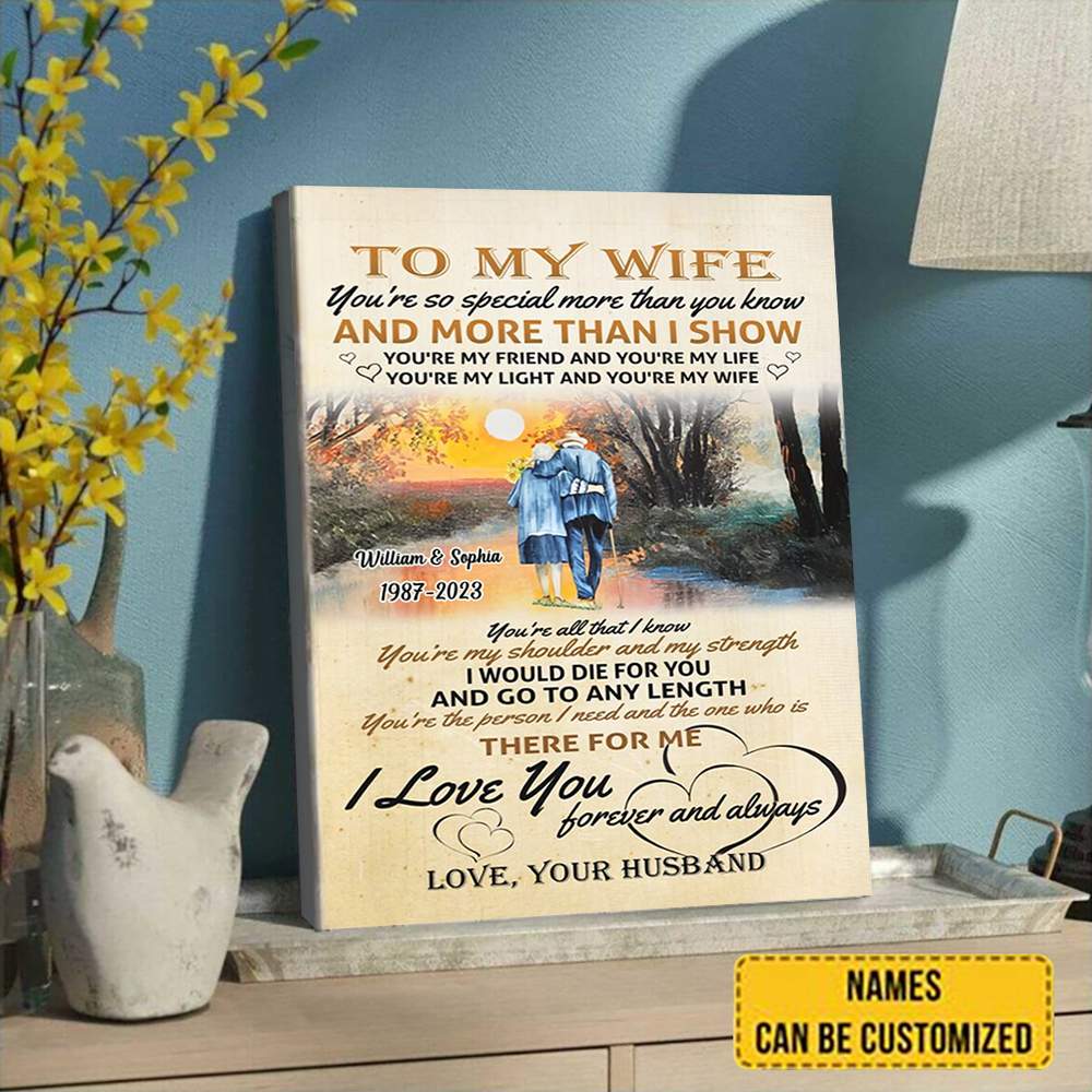 To My Wife Special More Than You Know Poster Canvas Gift For Wife From Husband