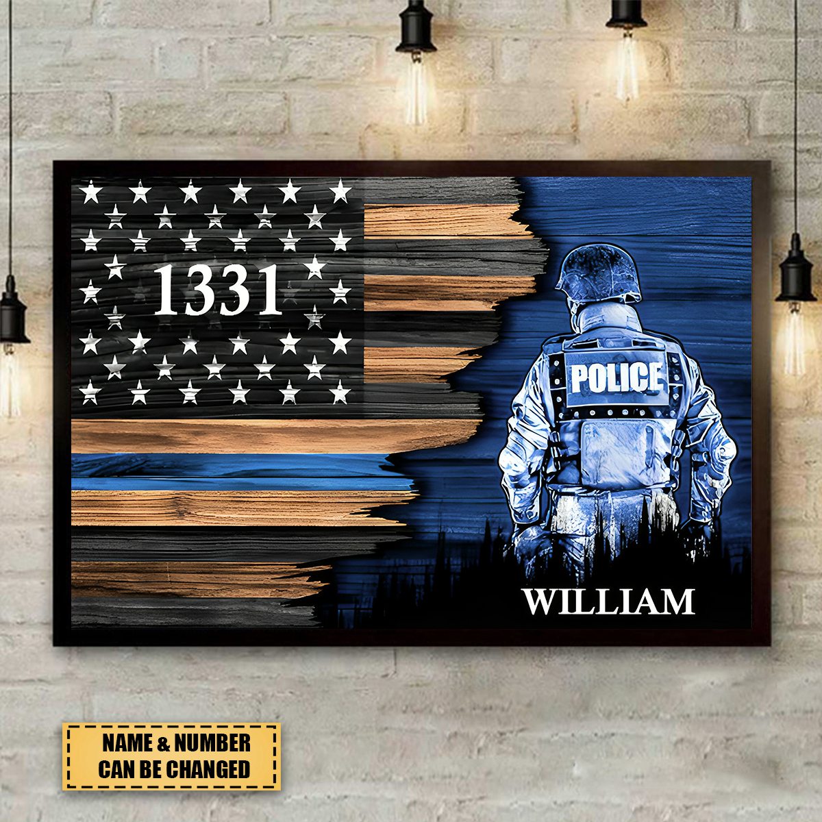 My Hero - Personalized Police Officer Poster,Gifts For Police