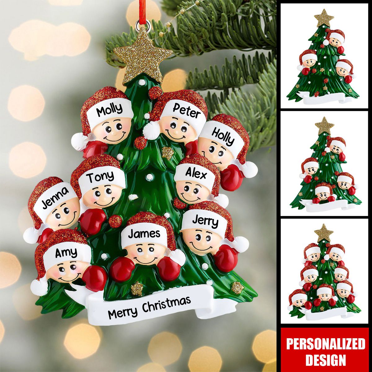 Personalized Christmas Tree Name Custom Ornament